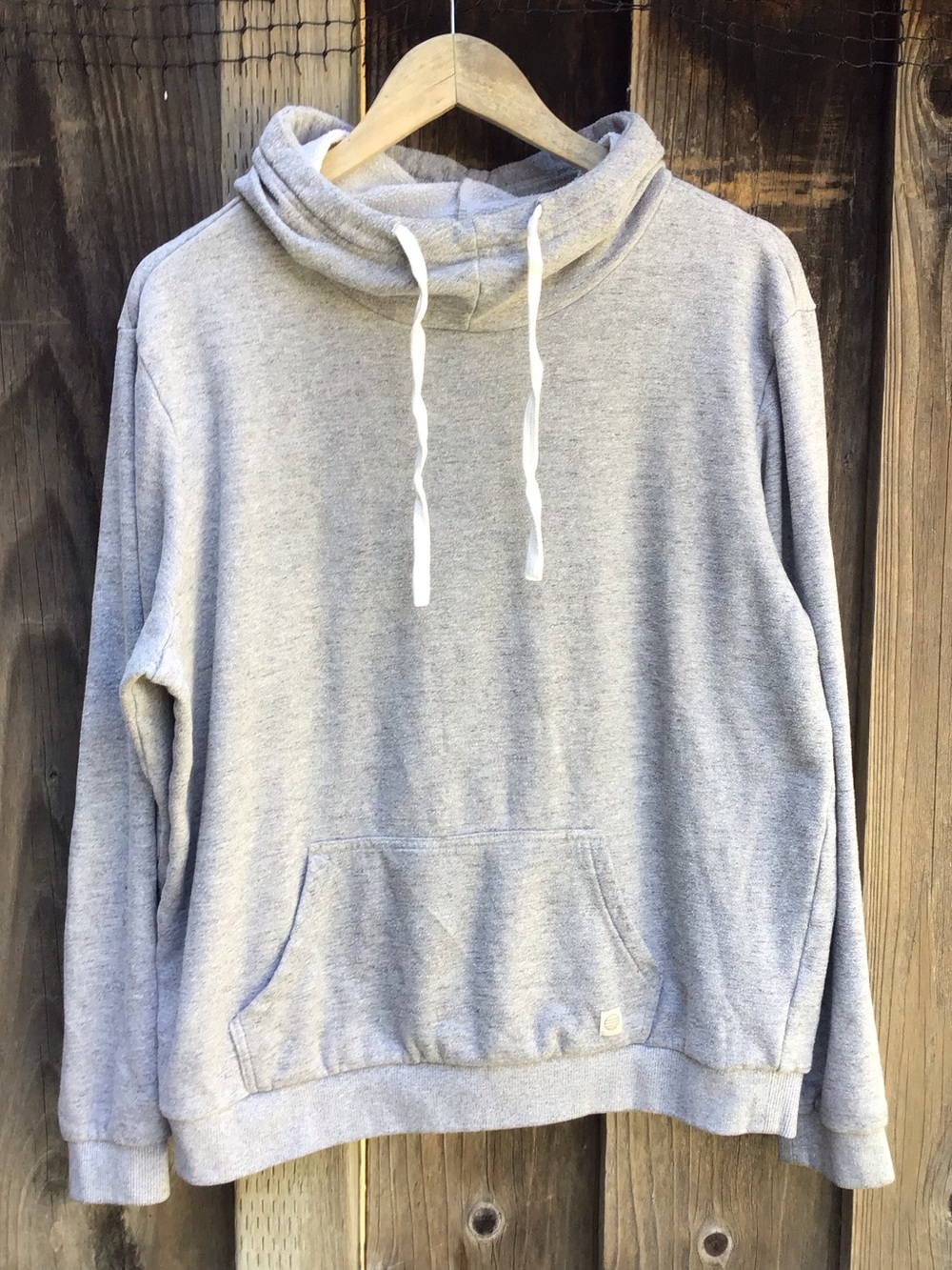 Marine Layer Gray Funnel Neck Pullover Hoodie Sweatshirt Mens Large Soft